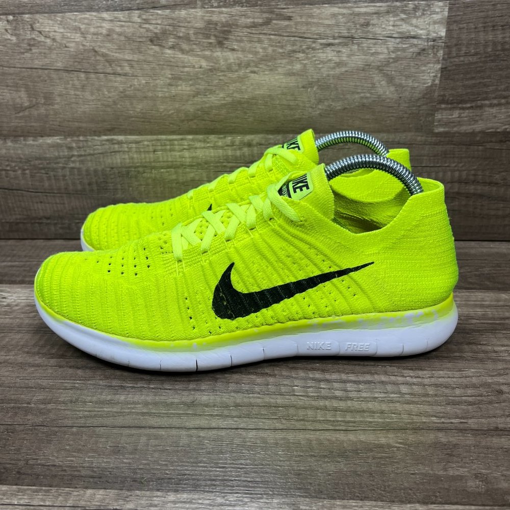 Nike Free RN Flyknit Yellow Womens US Size 10 EUR 42 842546-700 Running Shoes - Picture 4 of 10